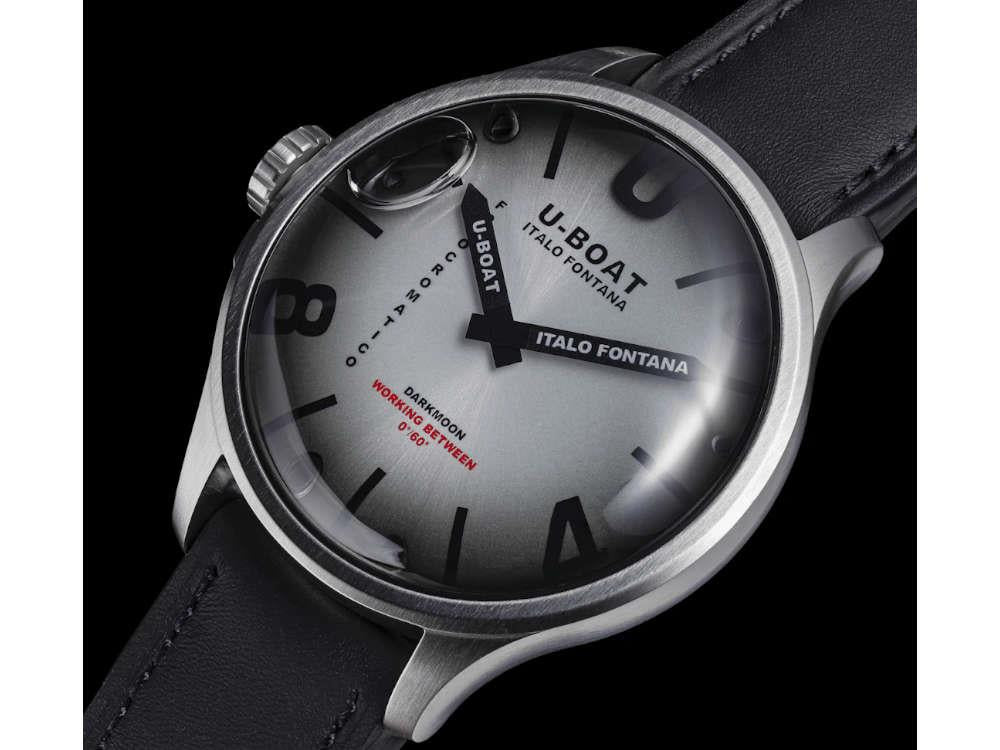 U-Boat Capsoil Darkmoon Kama SS Quartz Watch, 46.5 mm, Grey, 3338