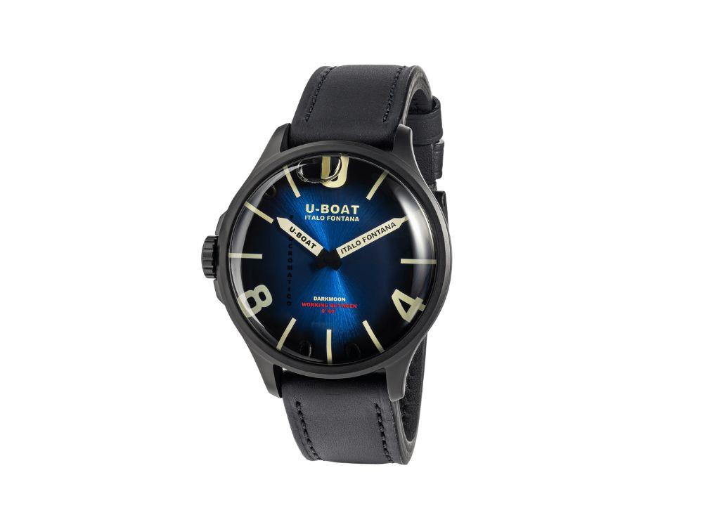 U-Boat Capsoil Darkmoon Kama PVD Quartz Watch, 46.5 mm, Blue, 3341