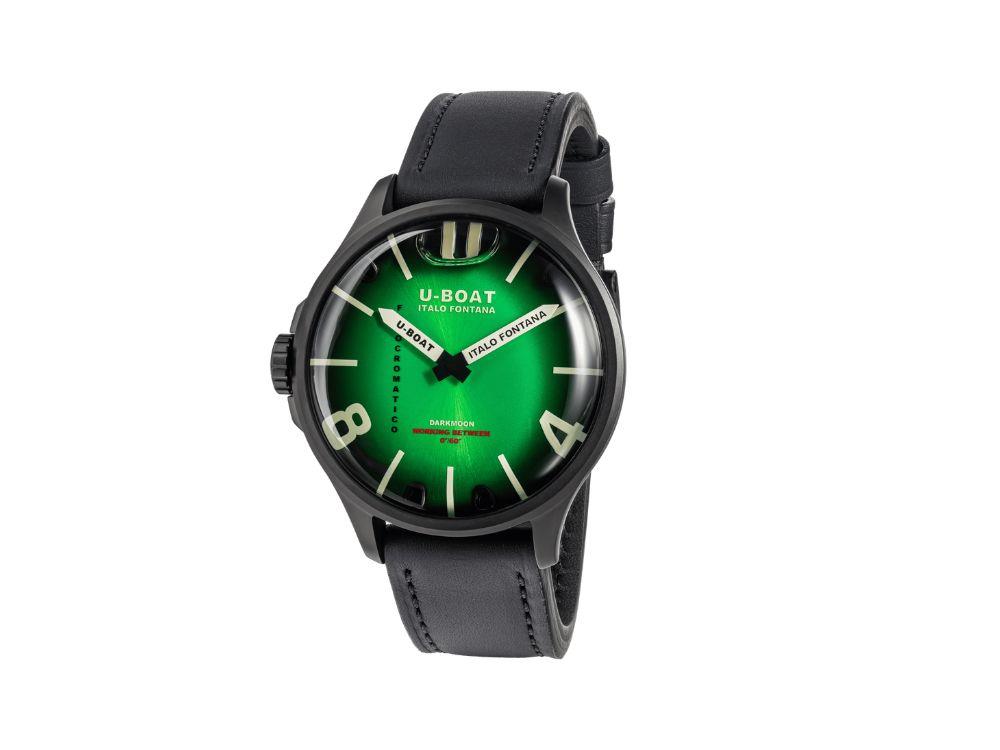 U-Boat Capsoil Darkmoon Kama Quartz Watch, IPB, 46.5 mm, Green, 3343