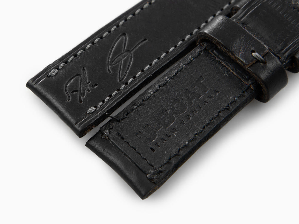 U-Boat Accesorios Strap, Calfskin Leather, Black, 22mm, 8277/Z