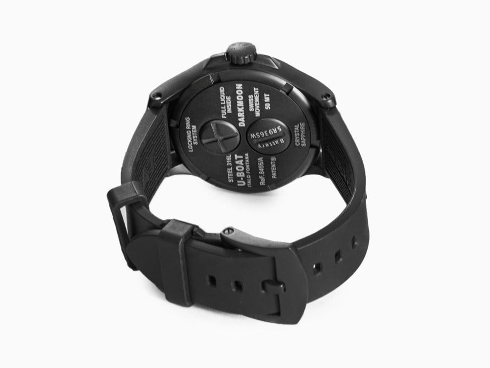 U-Boat Capsoil Darkmoon Red 44 IPB Quartz Watch, Black, 44 mm, 8466/A