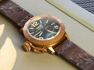 U-Boat Classico Sommerso Automatic Watch, Bronze, Black, 46 mm, 8486