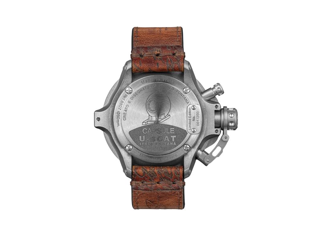 U-Boat Capsule Automatic Watch, 50 mm, SS, Black, Limited Edition, 8807