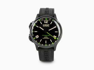 U-Boat Capsoil Doppiotempo Green Rehaut Quartz Watch, DLC, Black, 45 mm, 8840