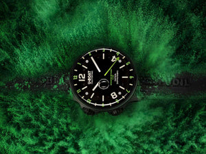 U-Boat Capsoil Doppiotempo Green Rehaut Quartz Watch, DLC, Black, 45 mm, 8840