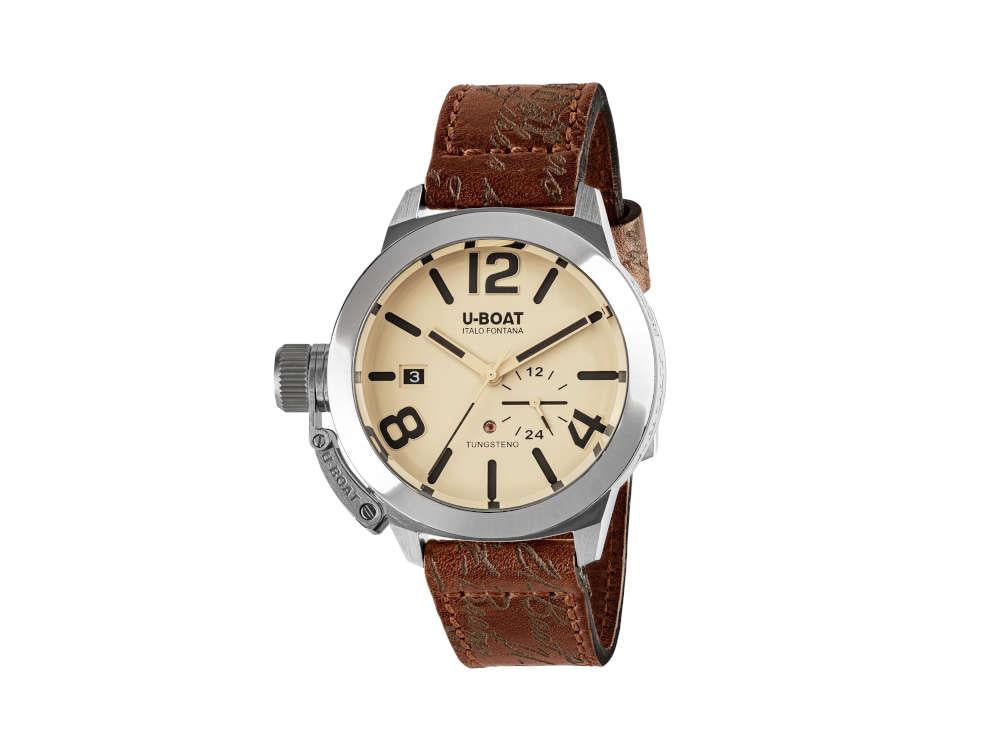 U-Boat Classico 42 Tungsteno Automatic Watch, Beige, Leather strap, 8892