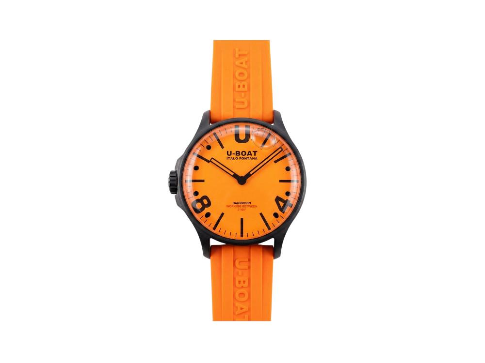 U-Boat Capsoil Darkmoon Quartz Watch, PVD, PVD, 44 mm, Orange, 8968