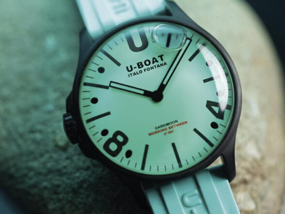 U-Boat Capsoil Darkmoon Aquamarine Quartz Watch, PVD, PVD, 44 mm, 8969