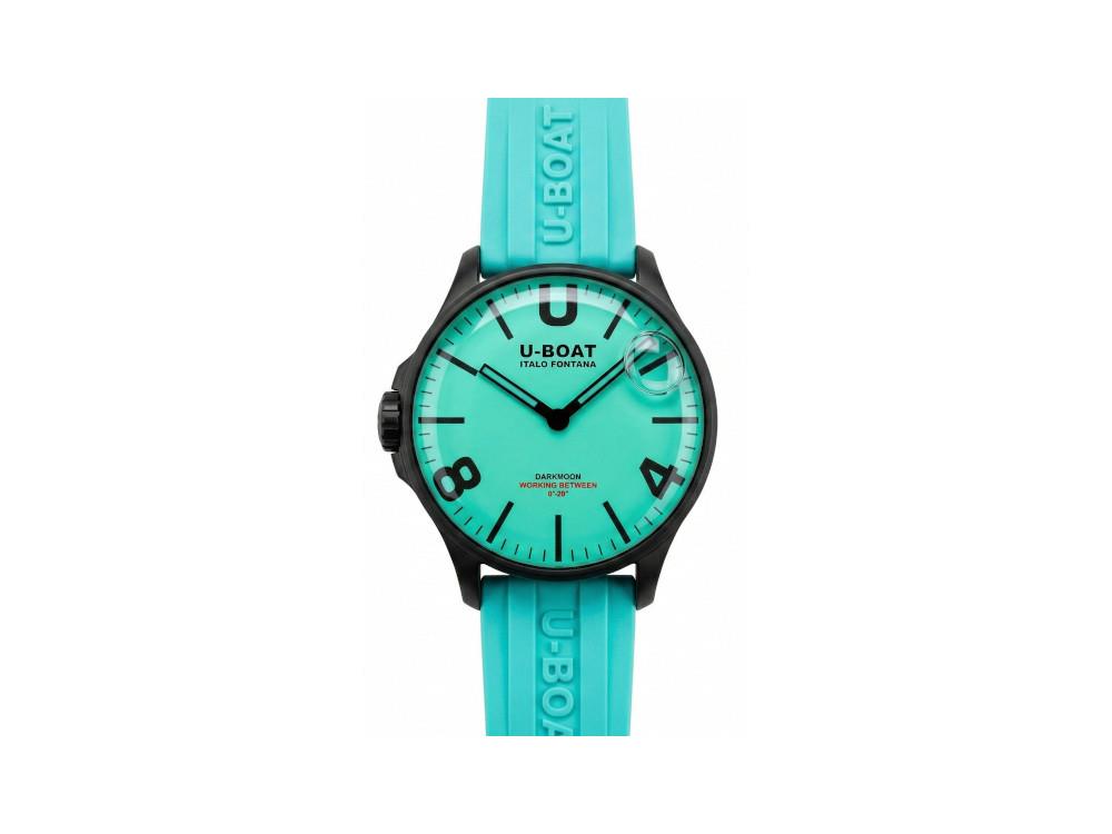 U-Boat Capsoil Darkmoon Aquamarine Quartz Watch, PVD, PVD, 44 mm, 8969