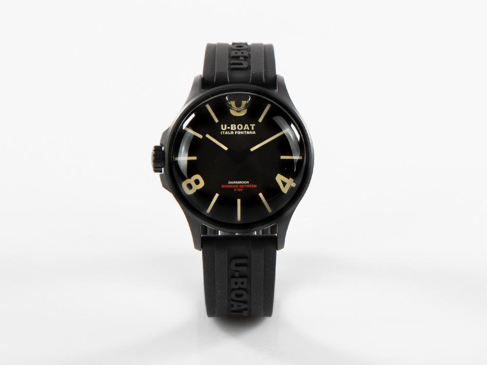 U-Boat Capsoil Darkmoon Quartz Watch, Stainless Steel, DLC, 40 mm, Black, 9019