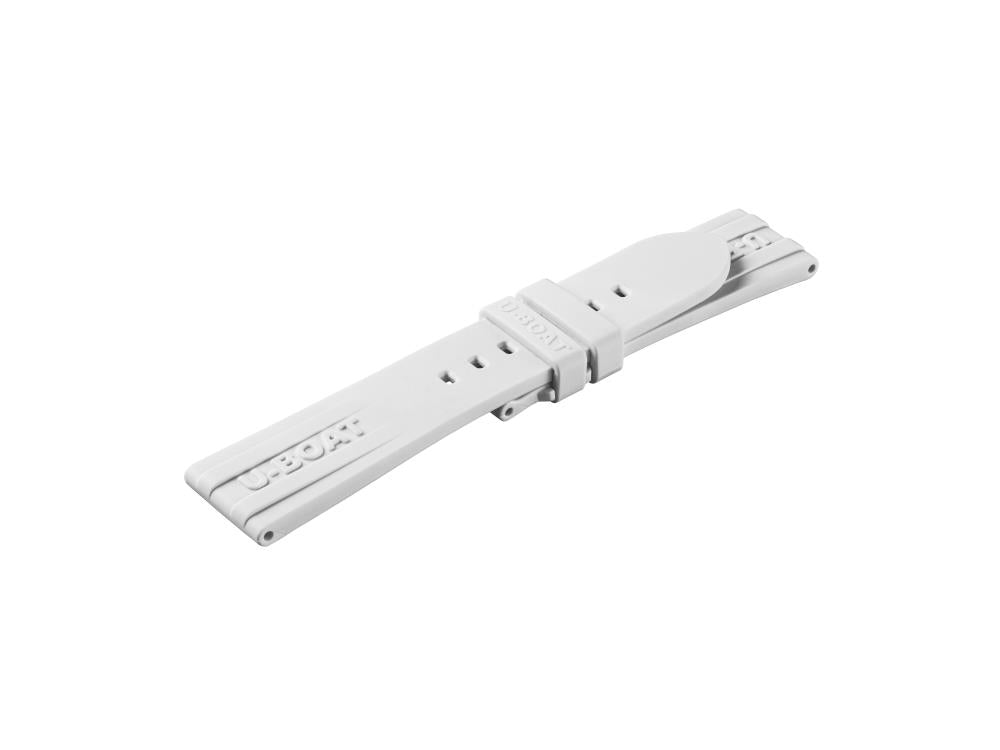 U-Boat Accesorios Strap, Silicon, White, 22/20mm, 9529/Z