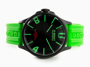 U-Boat Capsoil Darkmoon Green Curve Quartz Watch, IPB, 44 mm, Black, 9534