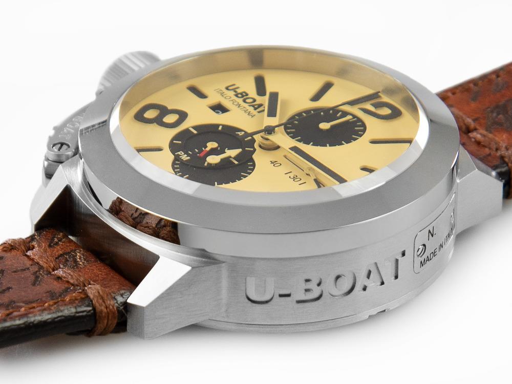 U-Boat Classico Tungsteno Chronograph Automatic Watch, Beige, 45 mm, 9568