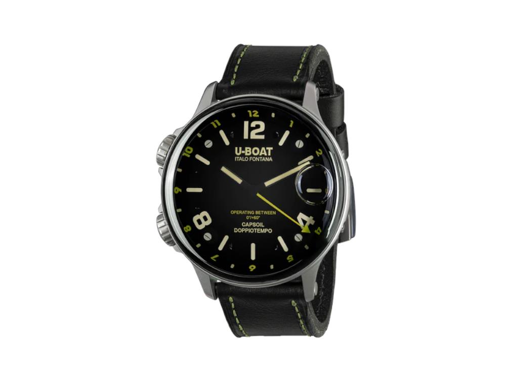 U-Boat Capsoil Doppiotempo Green Rehaut Quartz Watch, 55 mm, Black, 9676