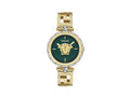 Versace Medusa Jewel Quartz Watch, PVD Gold, Green, 34 mm, VE0B00325