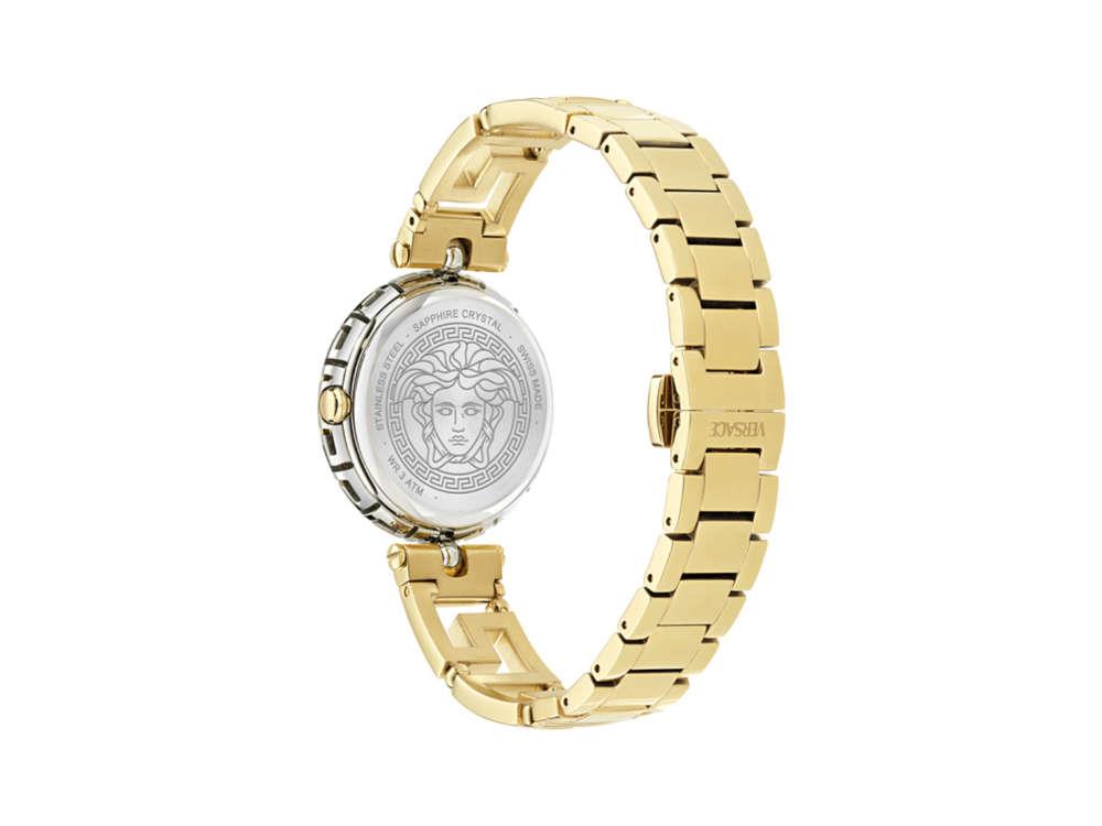 Versace Medusa Jewel Quartz Watch, PVD Gold, Green, 34 mm, VE0B00325