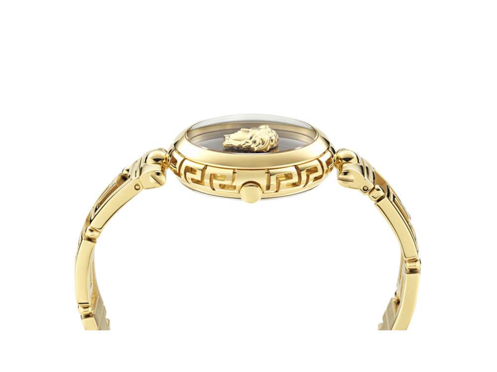 Versace Medusa Jewel Quartz Watch, PVD Gold, Black, 34 mm, VE0B00525