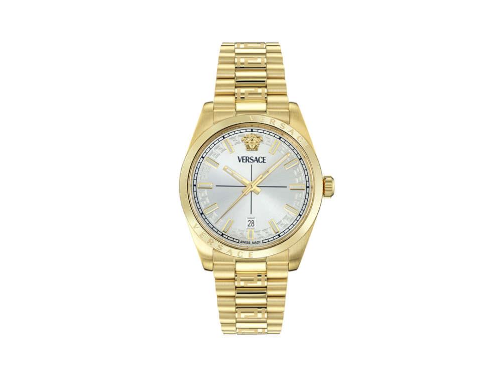 Versace Millenyium Quartz Watch, PVD Gold, Grey, 40 mm, VE0G00625