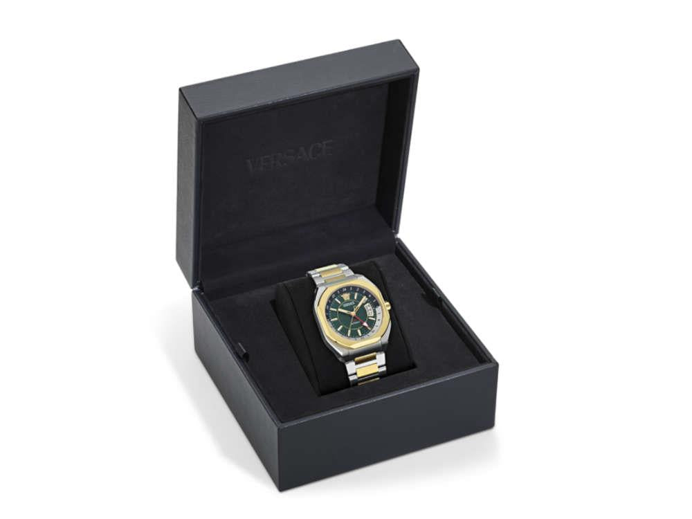 Versace V-Contempo GMT Automatic Watch, Green, 40mm x 48,3mm, VE0I00325