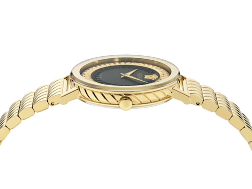 Versace Delphinus Quartz Watch, PVD Gold, Black, 35 mm, VE0O00425