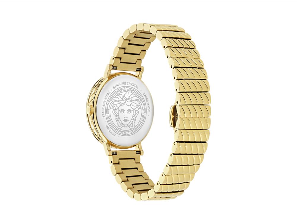 Versace Delphinus Quartz Watch, PVD Gold, Black, 35 mm, VE0O00425