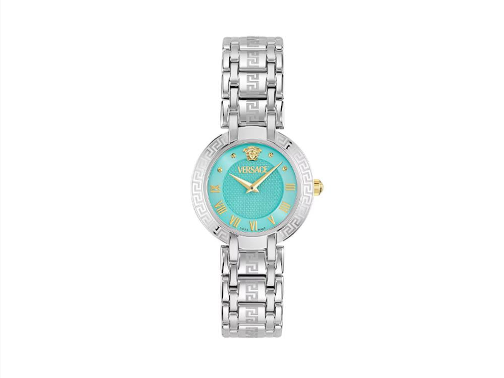 Versace Antlia Quartz Watch, Recycled Steel, Blue, 34 mm, VE0P00325