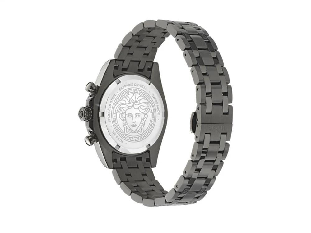 Versace Fornax Quartz Watch, Black, 43 mm, Sapphire Crystal