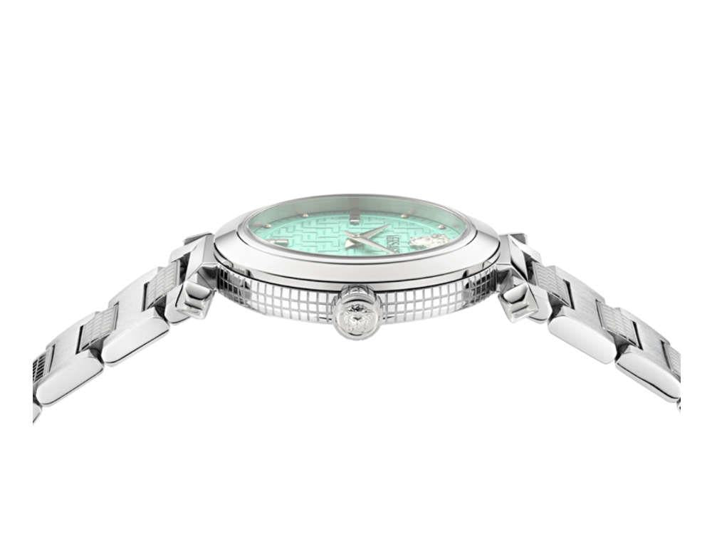 Versace Greek Quartz Watch, Turquoise, 35 mm, Sapphire Crystal, VE5B00225