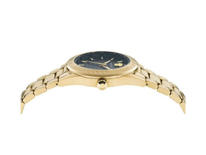 Versace V Code Quartz Watch, PVD Gold, Black, 42 mm, Sapphire Crystal, VE6A00623