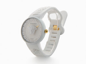 Versace Medusa Pop Quartz Watch, Silicon, White, 39 mm, VE6G00123