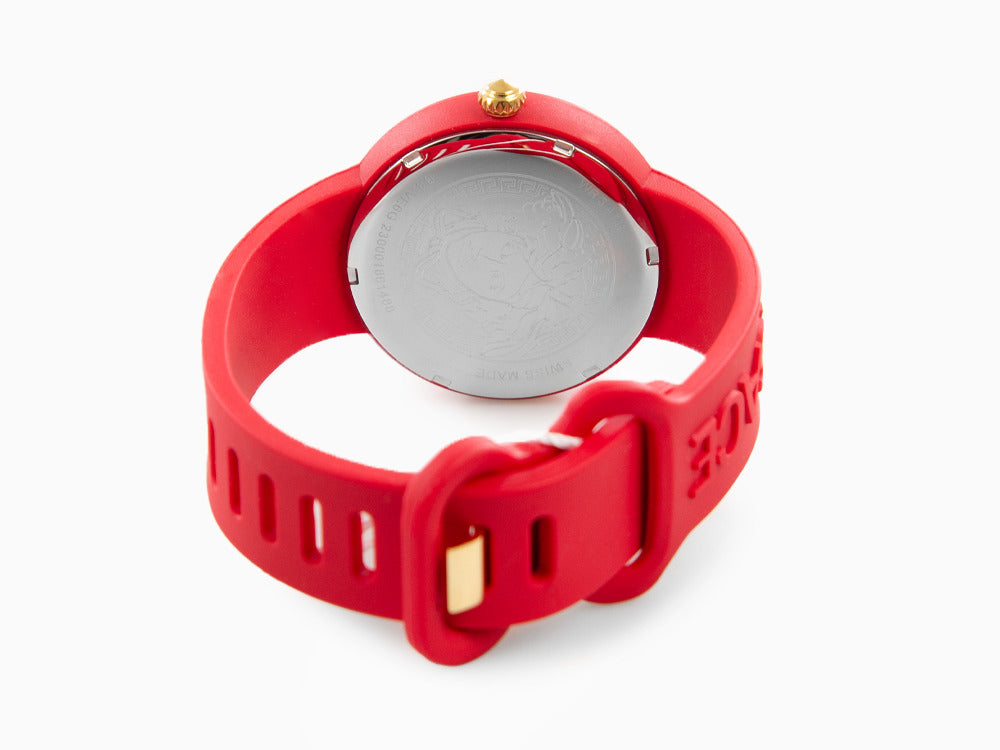 Versace Medusa Pop Quartz Watch, Silicon, Red, 39 mm  display picture 2