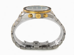 Versace Greca Dome Chrono Quartz Watch, PVD Gold, Green, 43 mm, VE6K00423