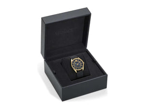 Versace New V Circle Quartz Watch, PVD Gold, 36 mm, Sapphire Crystal, VE8A00224