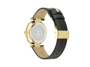 Versace Reve Quartz Watch, PVD Gold, Black, 35 mm, Sapphire Crystal, VE8B00224