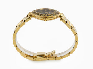 Versace Reve Quartz Watch, PVD Gold, Black, 35 mm, Sapphire Crystal, VE8B00624