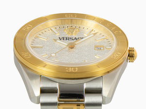Versace V Dome Quartz Watch, Silver, 42 mm, Sapphire Crystal, VE8E00424