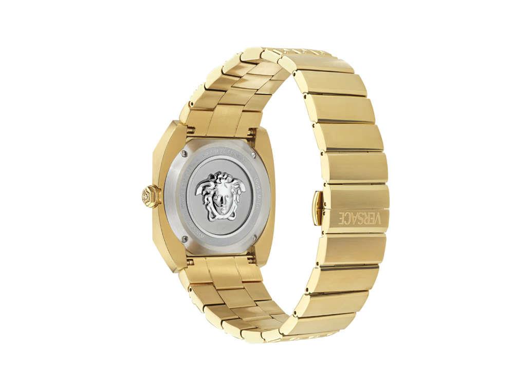 Versace Antares Quartz Watch, PVD Gold, Black, 44 x 41.5 mm, VE8F00424