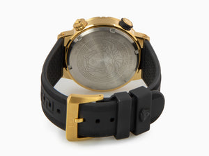 Versace Greca Logo Diver Quartz Watch, PVD Gold, Black, 43 mm, VE8G00324