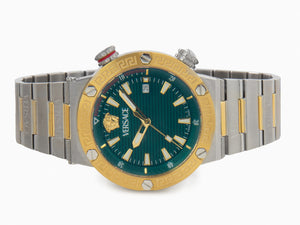 Versace Greca Logo Diver Quartz Watch, Green, 43 mm, Sapphire Crystal, VE8G00524