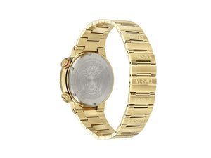 Versace Greca Logo Diver Quartz Watch, PVD Gold, Black, 43 mm, VE8G00624