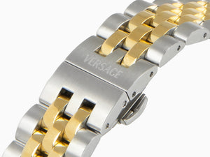 Versace V-Code Lady Quartz Watch, PVD Gold, Green, 36 mm, VE8I00424