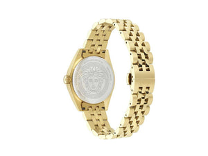 Versace V-Code Lady Quartz Watch, PVD Gold, Black, 36 mm, Sapphire, VE8I00724