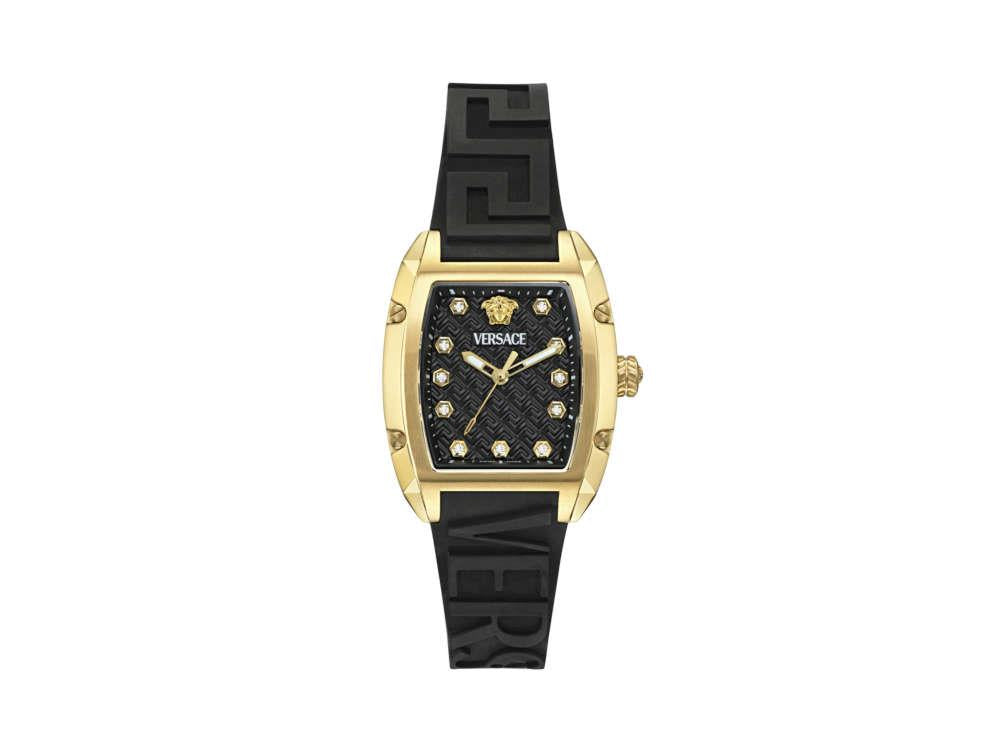 Versace Dominus Lady Quartz Watch, PVD Gold, Black, 44,8mm x 36mm, VE8K00324
