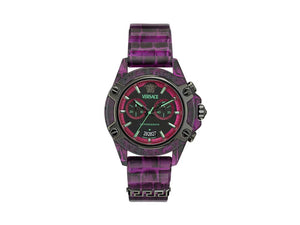Versace Icon Active Quartz Watch, Polycarbonate, Black, 44 mm, VE8P00124