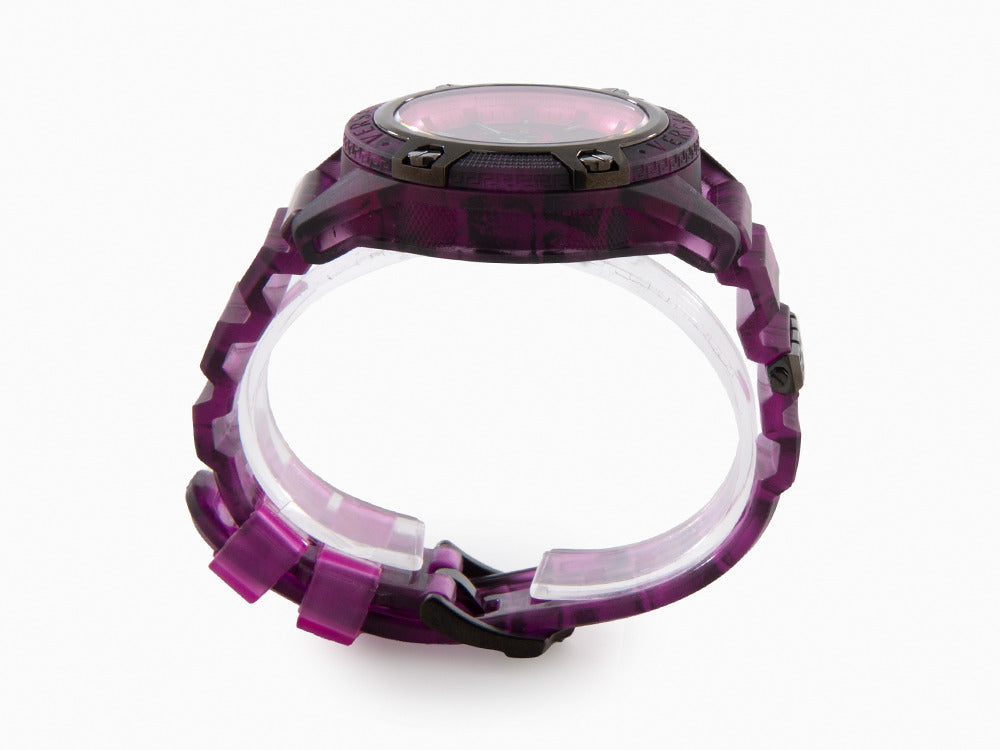 Versace Icon Active Quartz Watch, Polycarbonate, Black, 44 mm, VE8P00124