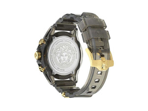 Versace Icon Active Quartz Watch, Polycarbonate, Black, 44 mm, VE8P00224