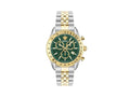 Versace Chrono Master Quartz Watch, PVD Gold, Green, 44 mm VE8R00524