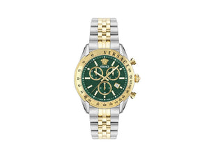 Versace Chrono Master Quartz Watch, PVD Gold, Green, 44 mm VE8R00524