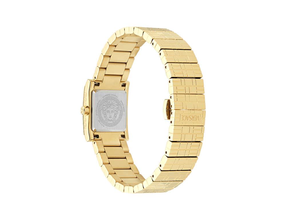Versace Mosaic Quartz Watch, PVD Gold, Black, 22 mm, Sapphire Crystal, VE9B00324