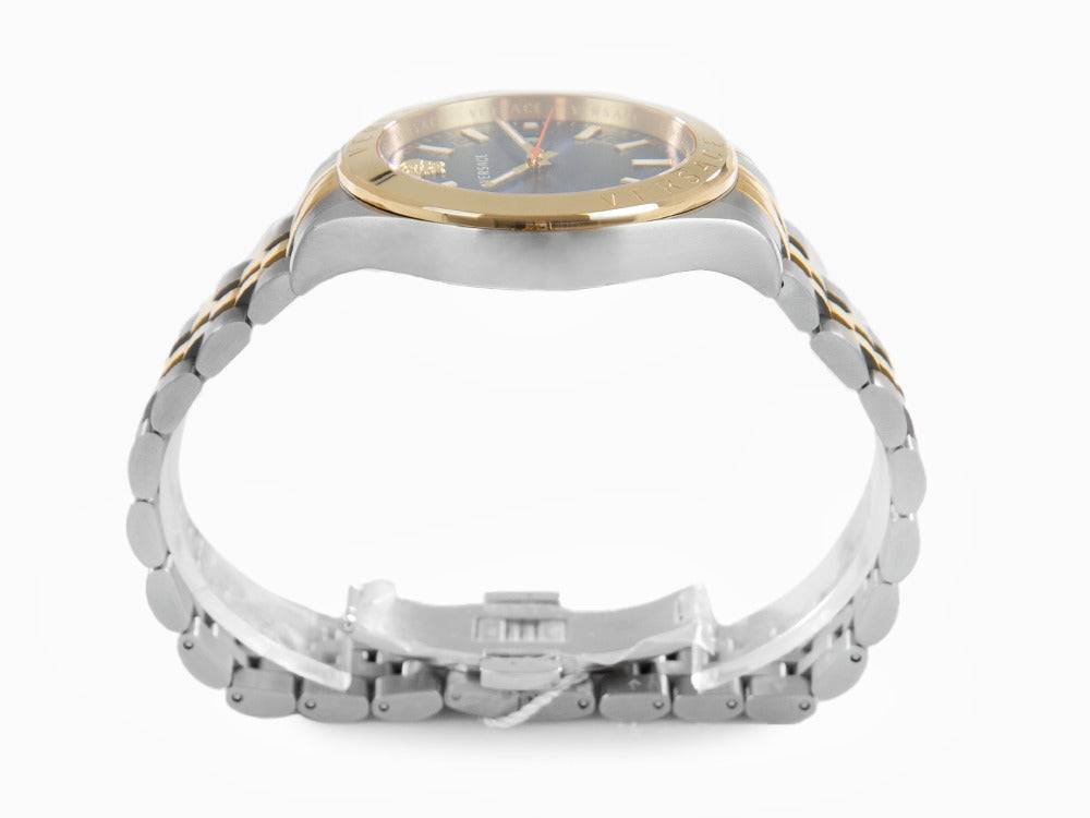 Versace Hellenyium Quartz Watch, PVD Gold, Blue, 42mm, VEVK00520